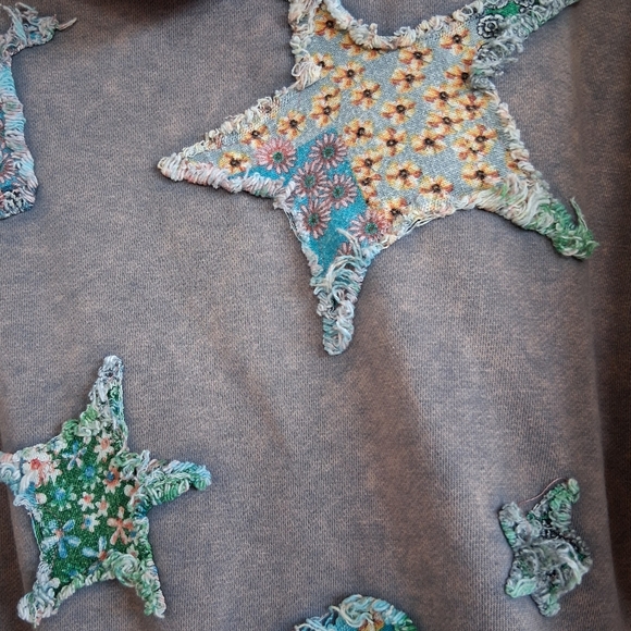Oli & Hali Stars Patchwork Hoodie Mineral Wash L - Picture 9 of 15